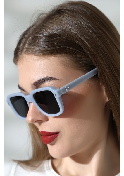 Kadın Kare Mat Gri UV400 Güneş Gözlüğü 23023 C15 M fırsatları