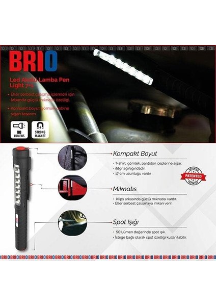 LED Şarjlı Kalem Lamba 7+1 fiyatları