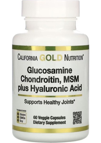 Glucosamine Chondroitin Msm Plus Hyaluronic Acid 60 Veggie Kapsül