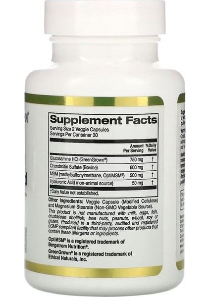 Glucosamine Chondroitin Msm Plus Hyaluronic Acid 60 Veggie Kapsül fiyatları