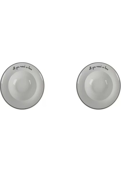 Beyaz Çukur Tabak Seti 26CM, 2'li, Şık ve Kullanışlı Yemek Sunumu Için Ideal.