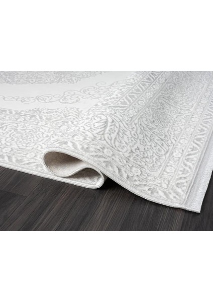 Zenith ZN005A Gri Halı Antrasit Detaylı Göbekli Modern Yumuşak Kadife Ince Antialerjik Salon Halısı fırsatları