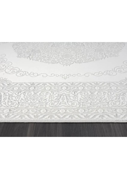 Zenith ZN005A Gri Halı Antrasit Detaylı Göbekli Modern Yumuşak Kadife Ince Antialerjik Salon Halısı indirimleri