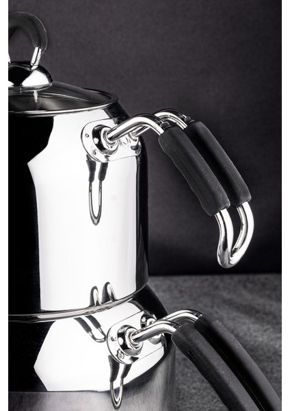 Midi Paslanmaz Çelik Çaydanlık Takımı 1-2 Lit, Gri, Dayanıklı ve Şık Tasarım fırsatları