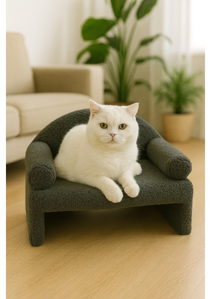 Pet Peluş Kedi Oturma Koltuğu Kedi Yatağı Antrasit fiyatları