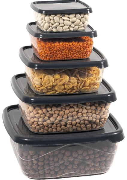 10 Parça Çok Amaçlı Saklama Kabı Seti, Gri, Çeşitli Boyutlar, Pratik ve Şık Kullanım indirimleri