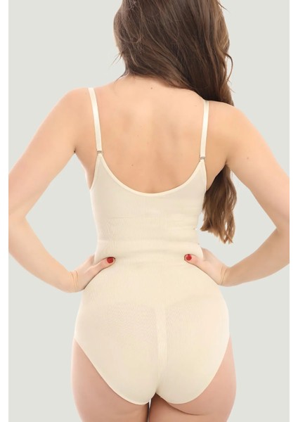 Kadın Toparlayıcı Zıbın Korse Alttan Kancalı Tasarım ile Fit Görünüm Sağlar