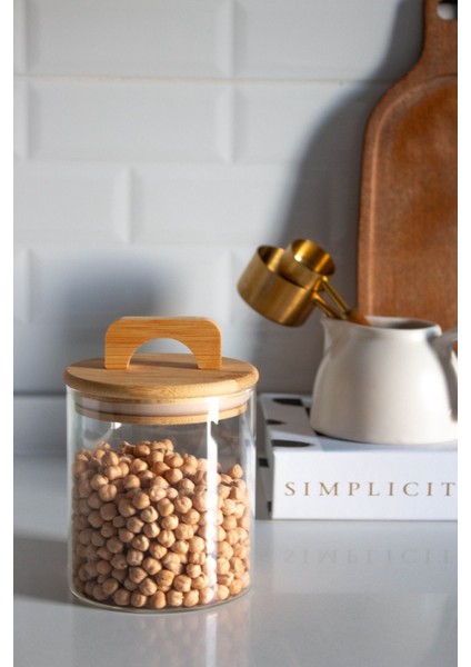 3'lü Bambu Vakumlu Cam Kavanoz Seti - Şık ve Kullanışlı Saklama Çözümleri fırsatları