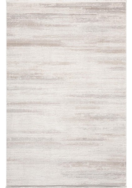 Truva TV036A Krem Rengi Halı Gri ve Bej Detaylı Akrilik Yumuşak Salon Halısı