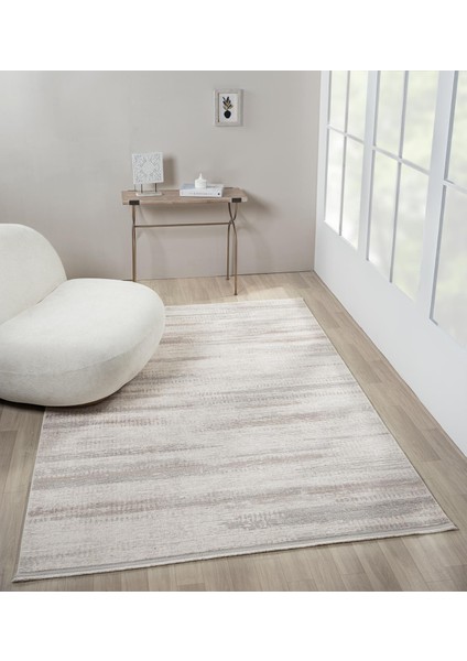 Truva TV036A Krem Rengi Halı Gri ve Bej Detaylı Akrilik Yumuşak Salon Halısı modelleri