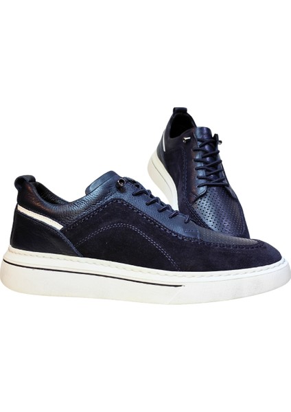 Erkek W Shoes Hakiki Deri Lastik Bağcıklı El Yapımı Sneaker Ayakkabı 25WM0302
