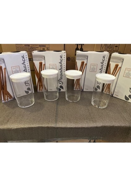 Vakumlu Cam Kavanoz Seti, 4'lü, Şık ve Dayanıklı Cam Erzak Saklama Kabı fiyatları