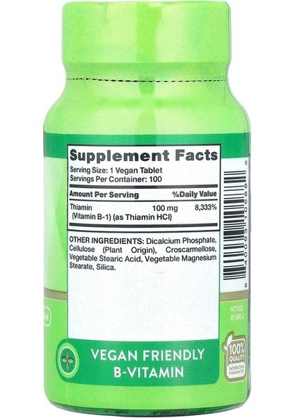 B-1 100 mg 100 100 Tablets fiyatları