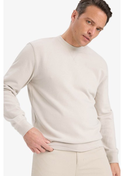 Bej Erkek Sweatshirt E8339AX/BG766