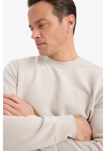 Bej Erkek Sweatshirt E8339AX/BG766 fırsatları