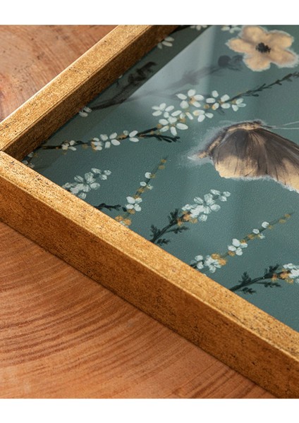 Yeşil ve Bordo Renkli Şık Dekoratif Tepsi, Ev ve Ofis Için Ideal Seçim fırsatları