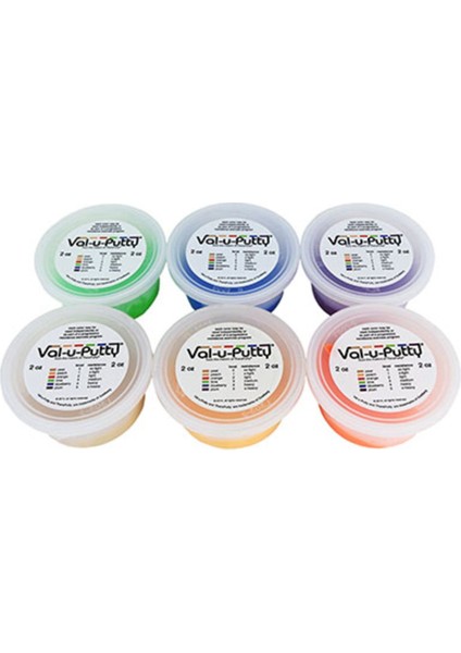 Yumuşak ve Esnek Egzersiz Macunu Seti, 6 Adet, 2 Oz, Renkli ve Dayanıklı