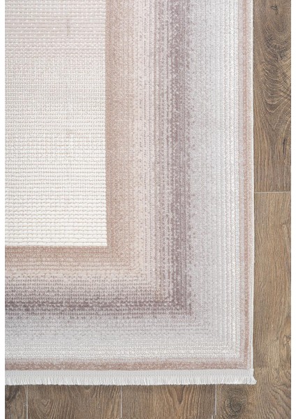 Truva TV033A Bej Rengi Halı Vizon Bej Geometrik Detaylı Akrilik Yumuşak Salon Oturma Odası Halısı indirimleri