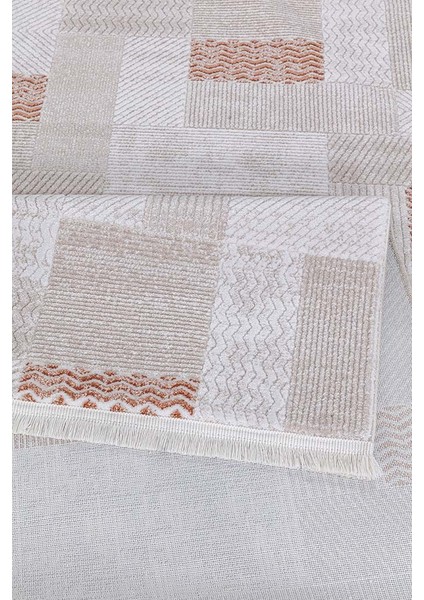 Saklıköy 3111A Bej Kiremit Yumuşak Dokulu Tok Dokuma Modern Salon, Mutfak, Oturma, Çocuk Odası Halısı fiyatları