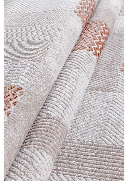 Saklıköy 3111A Bej Kiremit Yumuşak Dokulu Tok Dokuma Modern Salon, Mutfak, Oturma, Çocuk Odası Halısı modelleri