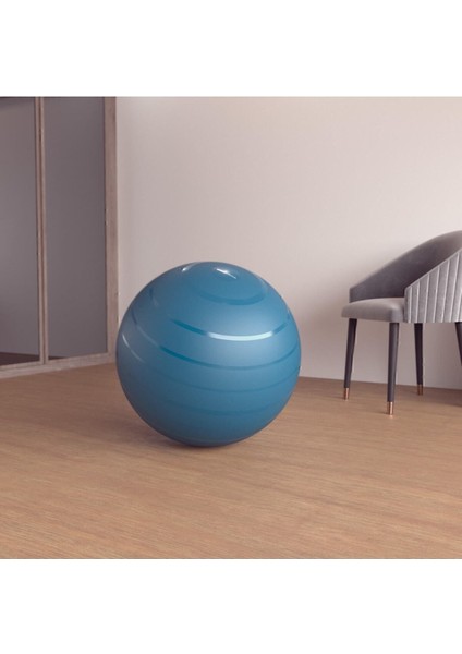 Turkuaz 65 cm Pilates ve Spor Topu, 2 Adet, Orta Boy