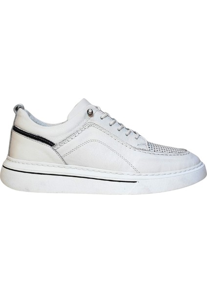 Erkek W Shoes Hakiki Deri Lastik Bağcıklı El Yapımı Sneaker Ayakkabı 25WM0302