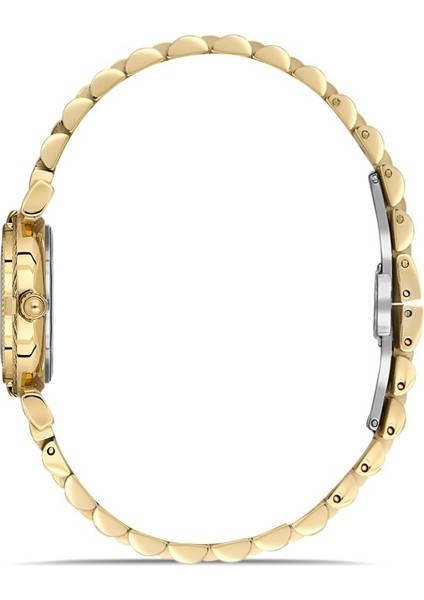 DK.1.AG1401.04 Taşlı Tasarım Çelik Kordon Çelik Kasa 5 Atm Suya Dayanıklı Altın Renk Kadın Kol Saati fiyatları