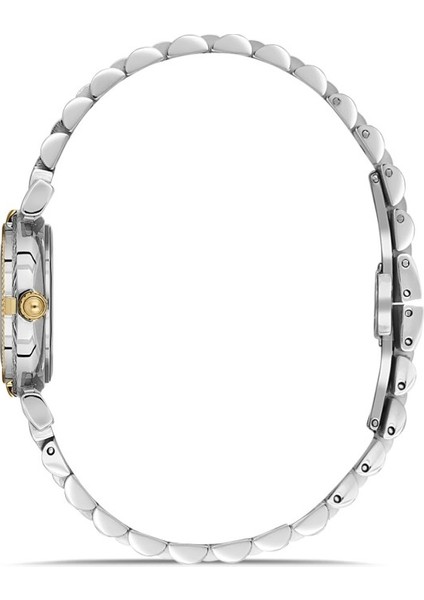 DK.1.AG1401.03 Taşlı Tasarım Çelik Kordon Çelik Kasa 5 Atm Suya Dayanıklı Metalik-Altın Renk Kadın Kol Saati fiyatları