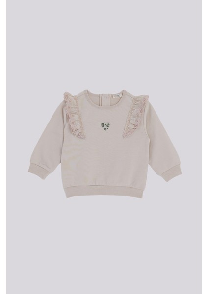 Bg Store Kız Bebek Ekru Eşofman Takım