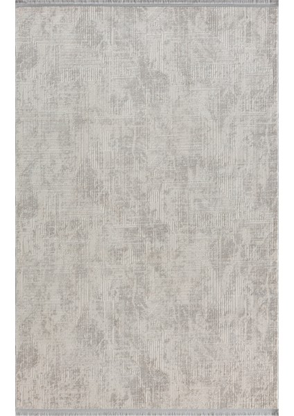 Kaftan KF005G Bej Halı Kabartma Desenli Akrilik Halı Tozuaz Salon Halısı Yatak Odası Halısı Koridor