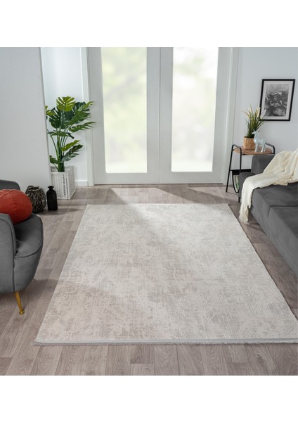 Kaftan KF005G Bej Halı Kabartma Desenli Akrilik Halı Tozuaz Salon Halısı Yatak Odası Halısı Koridor modelleri