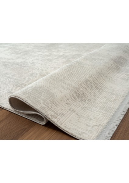 Kaftan KF005G Bej Halı Kabartma Desenli Akrilik Halı Tozuaz Salon Halısı Yatak Odası Halısı Koridor fırsatları