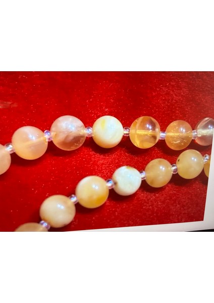 17,5 Gram Damla Kehribar Kolye - Taneler Ortalama 6 mm Çapında Açık Halde Toplam Uzunluk 64 cm fiyatları