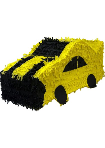 Yarış Arabası Sarı Şekilli Pinyata 52X20X24CM
