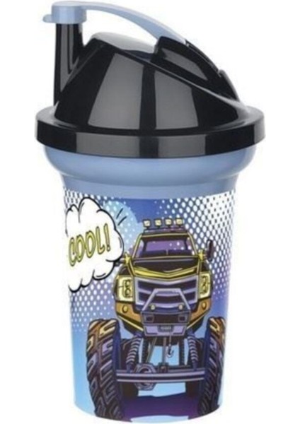 Eğlenceli ve Taşınabilir Çocuk Bardağı, 300 Ml, Renkli ve Kapaklı fırsatları