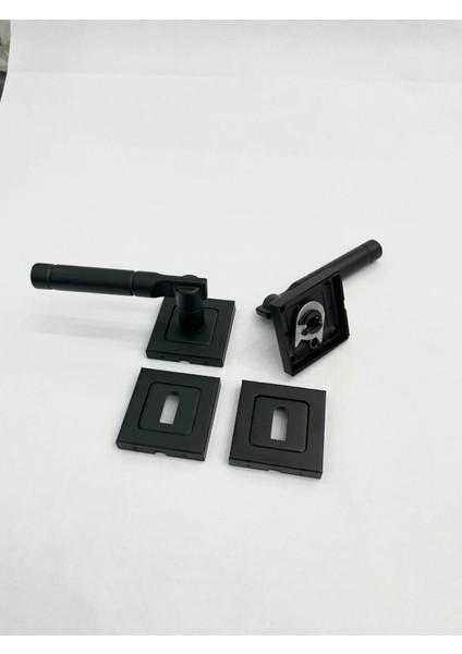 Ares Oda Kapı Kolu - Kare Rozetli Mat Siyah - 1 Takım - No: 7 fiyatları