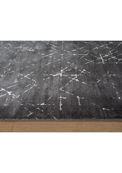 Vogue VG005Z Koyu Gri Modern Renk Desen 100 Tarak Viskon Salon Halısı Ipek Serisi modelleri