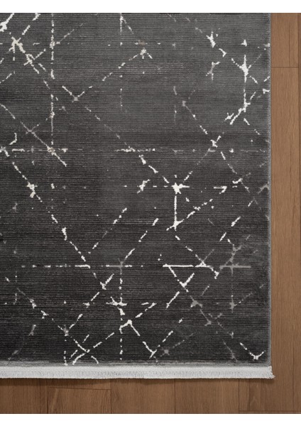 Vogue VG005Z Koyu Gri Modern Renk Desen 100 Tarak Viskon Salon Halısı Ipek Serisi indirimleri