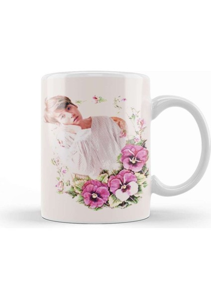 Beyaz Porselen Kupa, Jungkook Tasarımı, Şık ve Dayanıklı Içecek Kabı