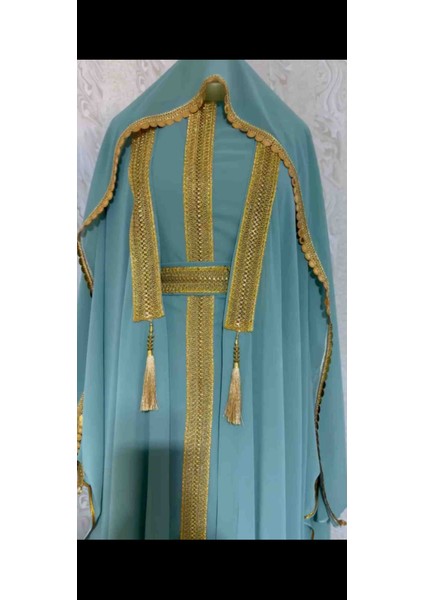 Yöresel Abaya Takımı Çağla Yeşili fırsatları