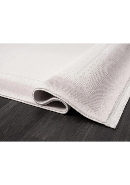 Truva TV012A Bej Halı Kenar Çerçeveli Kalın Akrilik Tozuaz Modern Salon Halısı Yatak Odası Koridor fırsatları