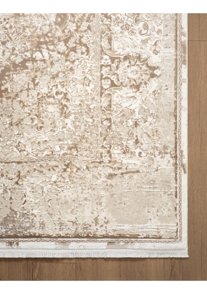 Vogue VG002K Kahve Klasik Göbekli Desen Modern Renk 100 Tarak Viskon Salon Halısı Ipek Serisi indirimleri