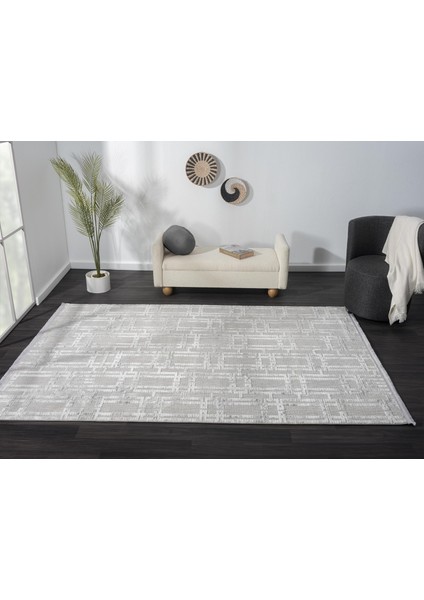 Sümer SM007A Gri Halı Geometrik Desen Dekoratif Modern Tozuyok Antialerjik Salon Yatak Odası Koridor fiyatları