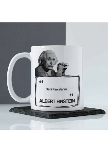 Esprili Beyaz Kupa Bardak, Makinede Yıkanabilir, Sıcak Tutma Özelliğiyle Gününüze Neşe Katın