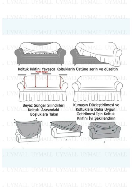 Bej Kadife Lastikli 3kişilik Koltuk Örtüsü, Şık ve Rahat Koruma
