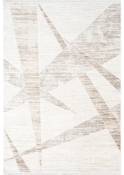 Etro ET009B Krem Modern Desenli Parlak Ağır Yüksek Sıklıkta Salon Halısı Ipek Serisi