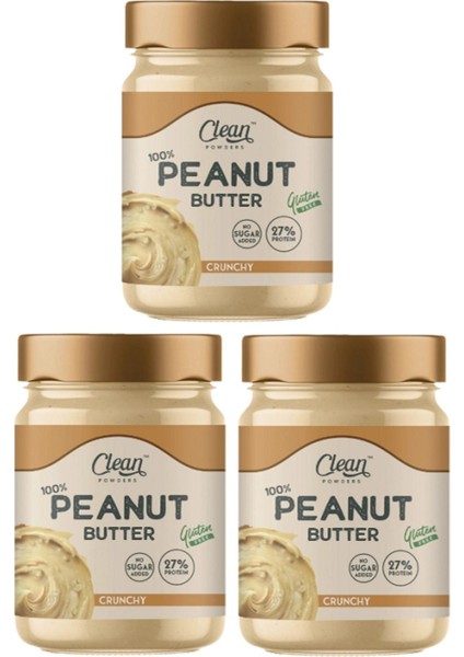 Proteinli Fıstık Ezmesi (Peanut Butter) 300 gr - (3 Adet)
