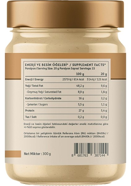 Proteinli Fıstık Ezmesi (Peanut Butter) 300 gr - (3 Adet) modelleri