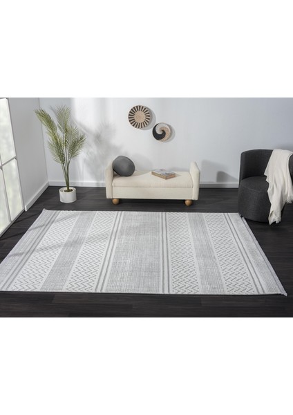 Sümer SM009A Gri Beyaz Detaylı Halı Iskandinav Desen Dekoratif Modern Tozuyok Antialerjik fiyatları