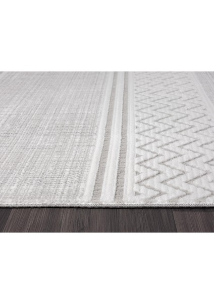 Sümer SM009A Gri Beyaz Detaylı Halı Iskandinav Desen Dekoratif Modern Tozuyok Antialerjik indirimleri